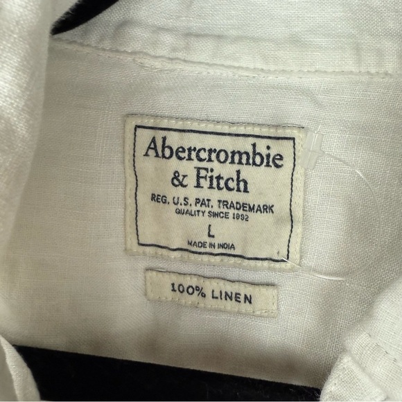 Abercrombie and Fitch NWT white 100% linen top Large - Picture 4 of 5